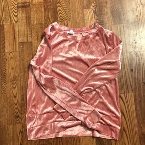 BP pink velour sweater XXS